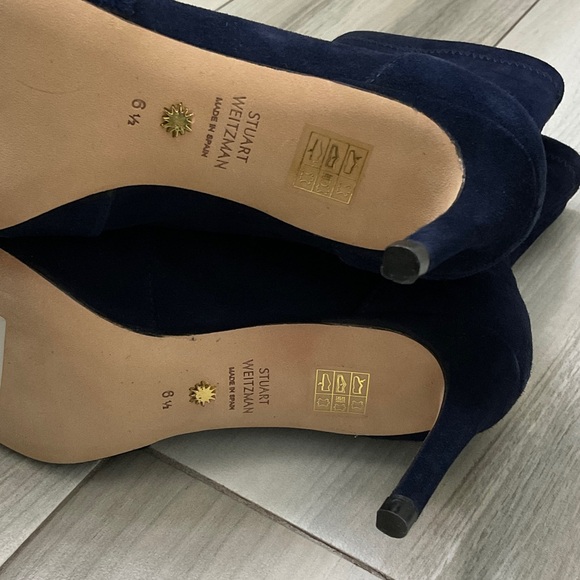 Stuart Weitzman Dark Blue Heeled Boots - Picture 2 of 15